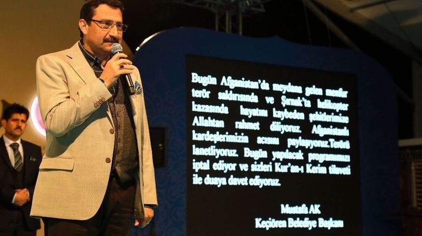 Ke&ccedil;i&ouml;ren&rsquo;de Afganistan Gecesi İptal Edildi, Şehitler İ&ccedil;in Kur&rsquo;an Okundu