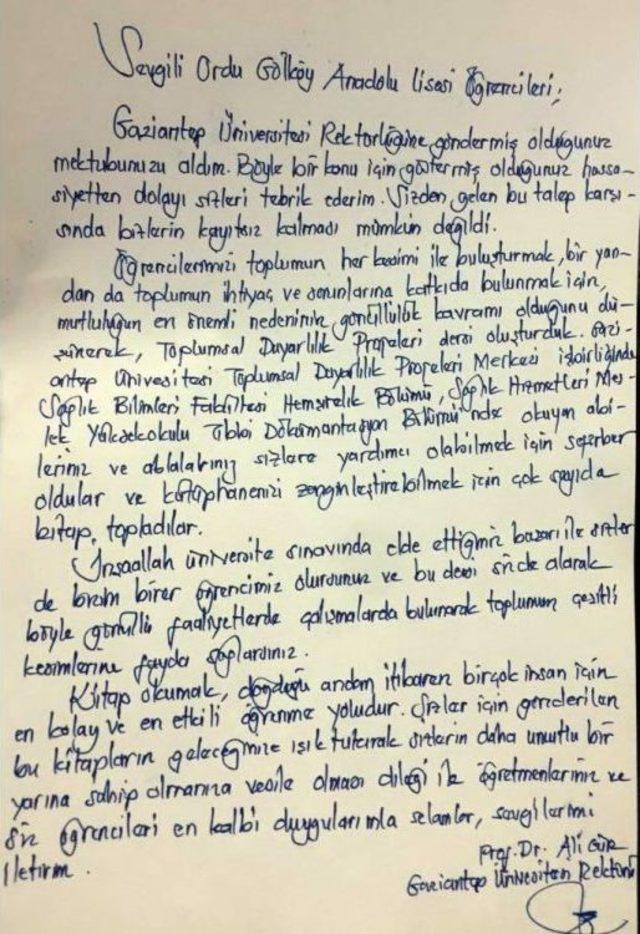 Rektöre Mektup Yazdılar, Hayalleri Gerçek Oldu