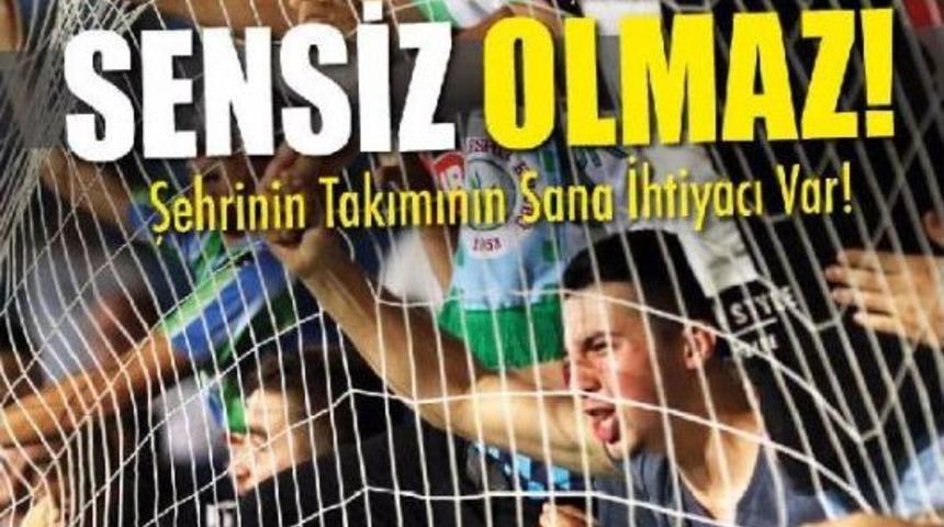 &Ccedil;aykur Rizespor Başkanı Kalkavan: Taraftardan 90 Dakika Destek Istedi