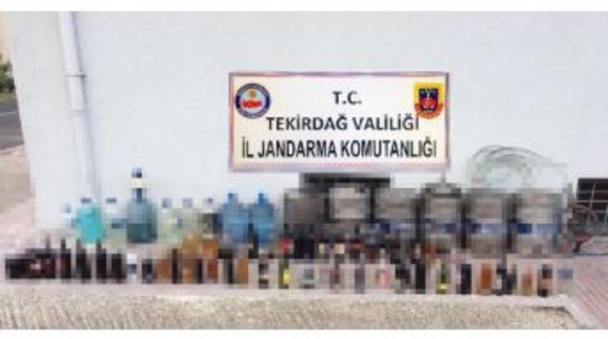 Tekirdağ'da Bin 650 Litre Sahte Rakı Ele Ge&ccedil;irildi