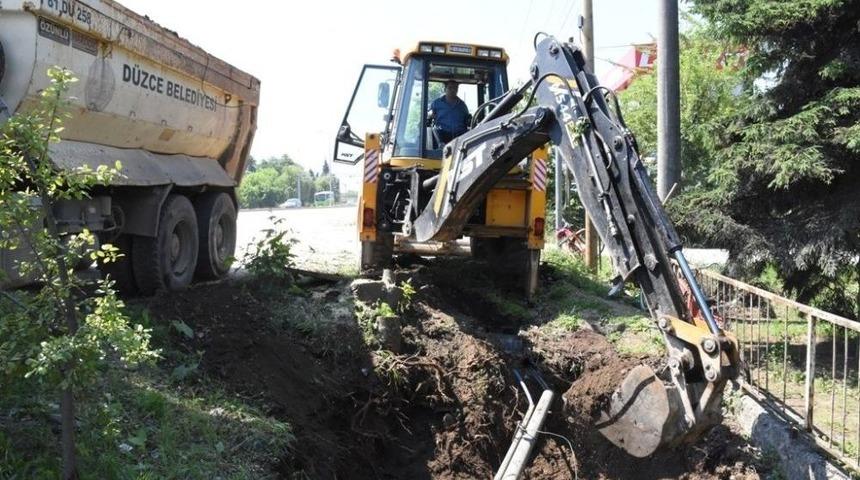 D-655 Karayolunda Kanalizasyon Çalışmaları Başladı
