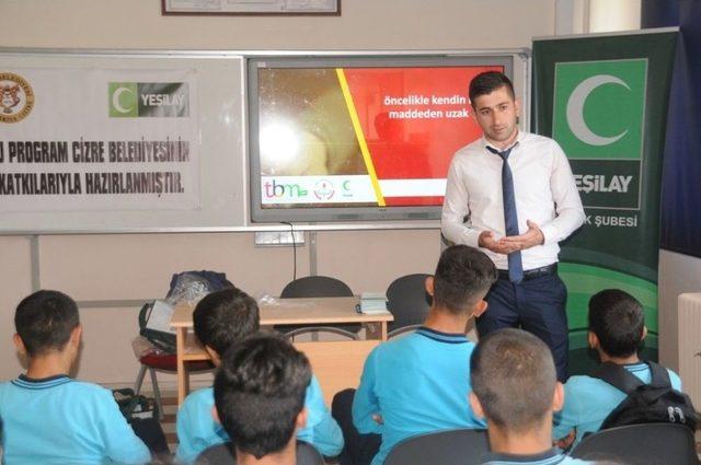 Cizre’de Öğrencilere Yönelik Uyuşturucu Konferansı Devam Ediyor