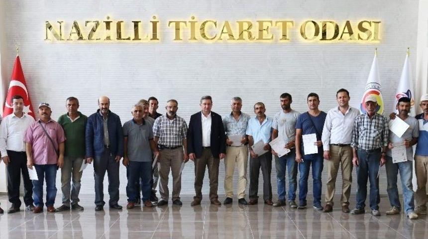 Nazilli&rsquo;de Mesleki Yeterlilik Belgeleri İlk Kez Nto Tarafından Verildi