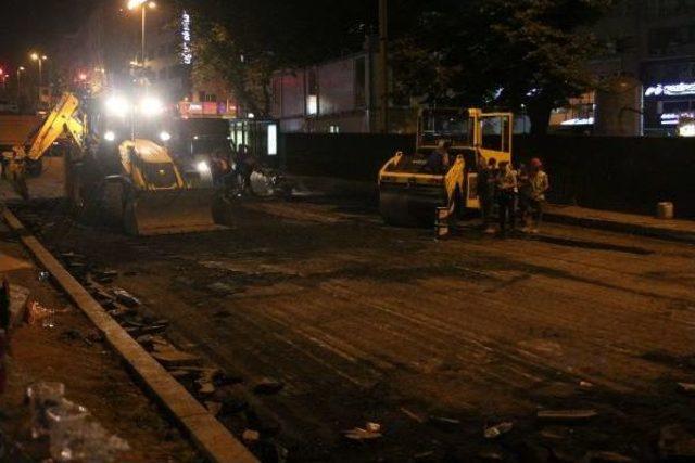 Beşiktaş'ta Çöken Yol, Çalışmaların Tamamlanmasının Ardından Trafiğe Açıldı