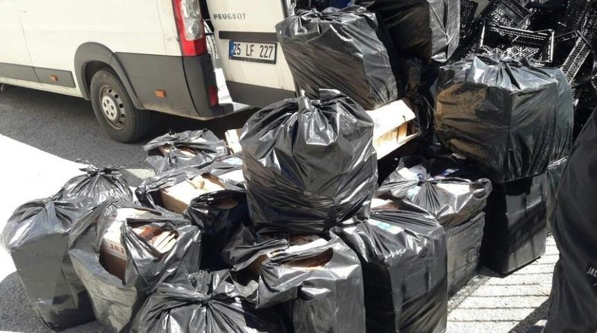 Sebze Kasalarından Ka&ccedil;ak Sigara &Ccedil;ıktı