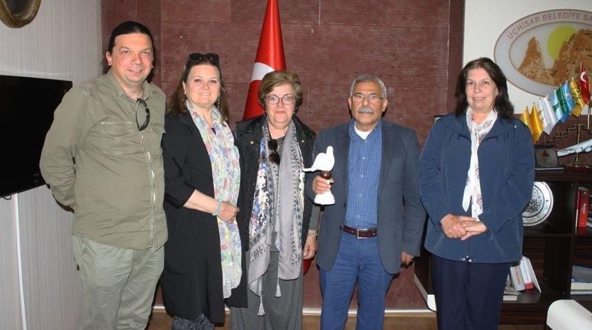 Uluslararası Kapadokya K&uuml;lt&uuml;r Ve İmece Festivali Heyeti Karaaslan&rsquo;ı Ziyaret Etti