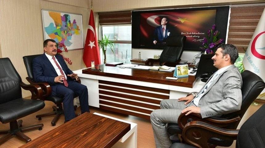 Başkan G&uuml;rkan, İl Sağlık M&uuml;d&uuml;r&uuml; Duran İle İstişarelerde Bulundu