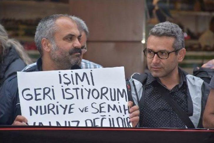 İzmir'de Nuriye Gülmen Ve Semih Özakça'ya Destek Eylemi