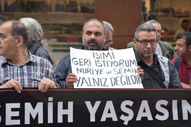 İzmir'de Nuriye Gülmen Ve Semih Özakça'ya Destek Eylemi