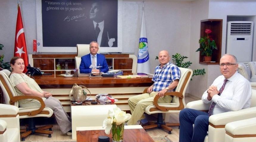 Başkan Kayda, Aky&uuml;z Ve Balaban&rsquo;ı Ağırladı