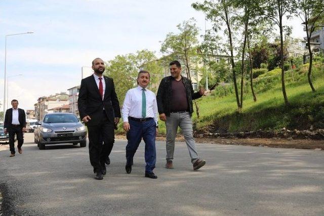 Hastane Yolunda Sıcak Asfalt Çalışması 1