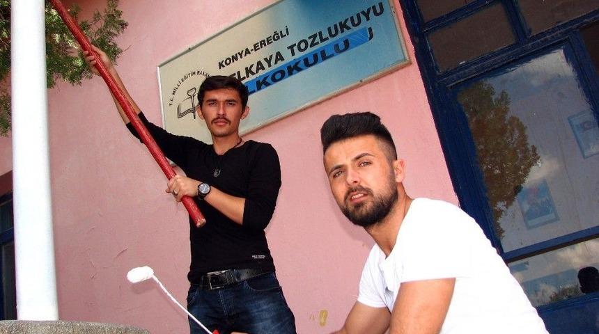 &Uuml;niversite &Ouml;ğrencileri Yayla Okulunu Onardı