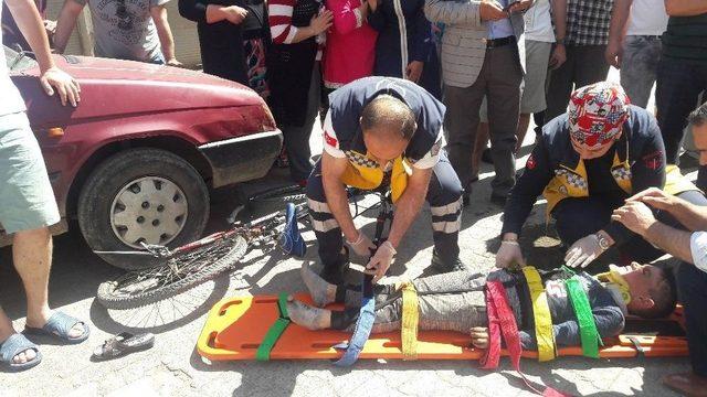Otomobil İle Bisiklet &Ccedil;arpıştı: 1 Yaralı 1
