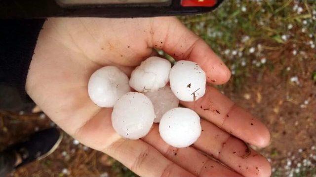 Denizli’de Sağanak Ve Dolu Tarlalara Zarar Verdi