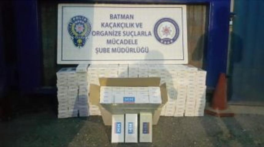 Batman&rsquo;da 11 Bin Tl&rsquo;lik Ka&ccedil;ak Sigara Ele Ge&ccedil;irildi