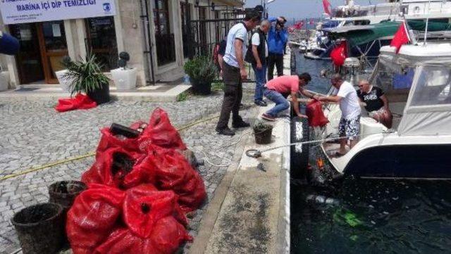 Çanakkale Yat Limanında Deniz Dibi Temizliği