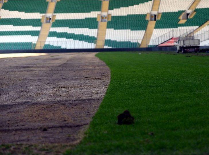 Bursaspor’un Stadyumunda Hibrit Çim Çalışmaları Başladı G1