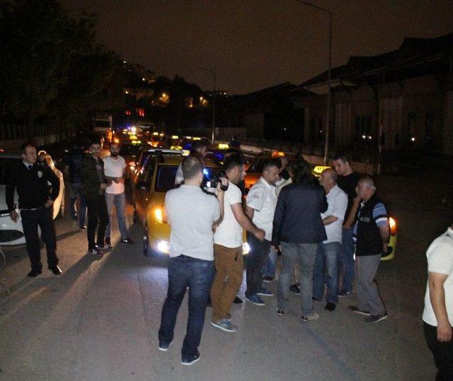 Merkez Taksicilerinden İlçe Taksicilerine Protesto