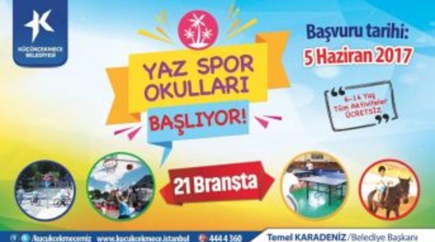 K&uuml;&ccedil;&uuml;k&ccedil;ekmece&rsquo;de Yaz Spor Okulları Kayıtları Başladı