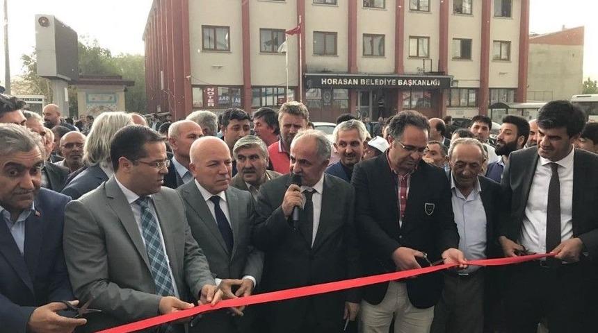 Horasan İl&ccedil;esine Doğalgaz Getirecek Hattın Temeli Atıldı