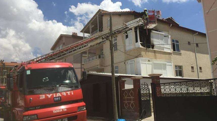 Karaman&rsquo;da Ev Yangını