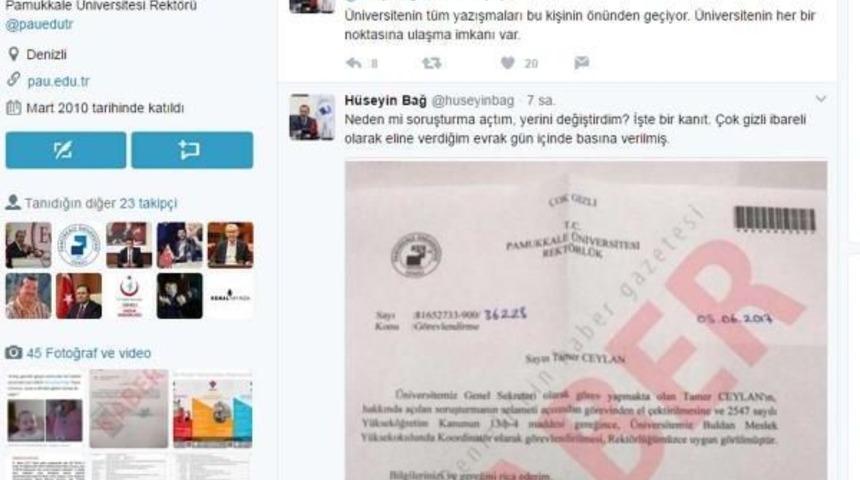 Pamukkale &Uuml;niversitesi Rekt&ouml;r&uuml; Bağ, G&ouml;revden Almayı Belgeyle Savundu