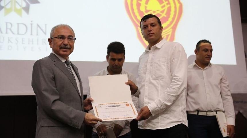 Mardin&rsquo;de İtfaiyecilere Sertifikaları Verildi