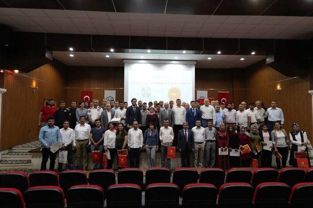 Mardin’de İtfaiyecilere Sertifikaları Verildi