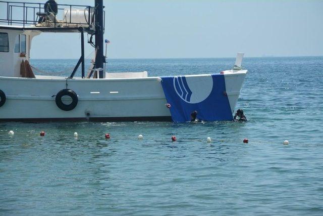 Tekirdağ Mürefte Kıyılarında Mavi Bayrak Törenle Göndere Çekildi