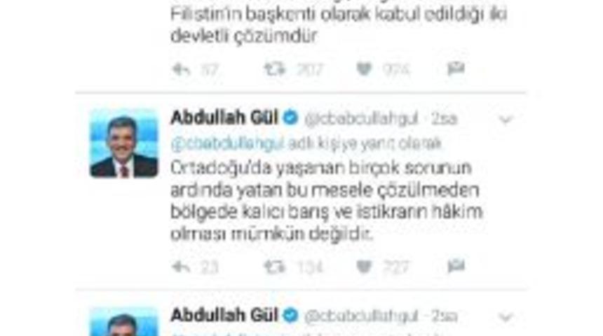 Abdullah G&uuml;l: İsrail'in Filistin Topraklarını Işgali Unutulmamalıdır