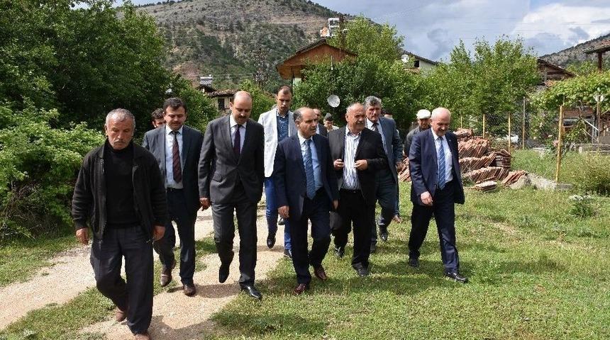 Vali Aktaş Ovacık&rsquo;ta İncelemelerde Bulundu