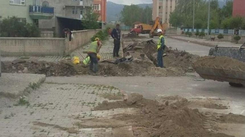 Pasinler&rsquo;de Doğalgaz Şebekesi Kazı &Ccedil;alışmaları Başladı