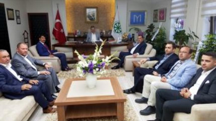 &Ouml;z Taşıma İş Sendikası Genel Başkanı Toruntay, Başkan Akay&rsquo;ı Ziyaret Etti