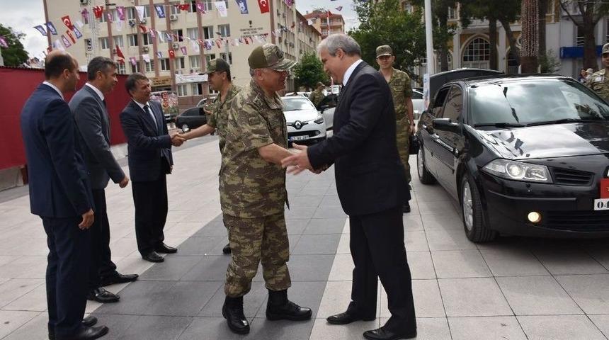 Vali G&uuml;ven&ccedil;er, Korgeneral Bekiroğlu&rsquo;nu Ağırladı