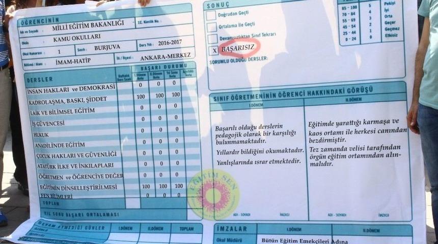 Eğitim-sen&rsquo;den Milli Eğitim Bakanlığı &Ouml;n&uuml;nde Eylem