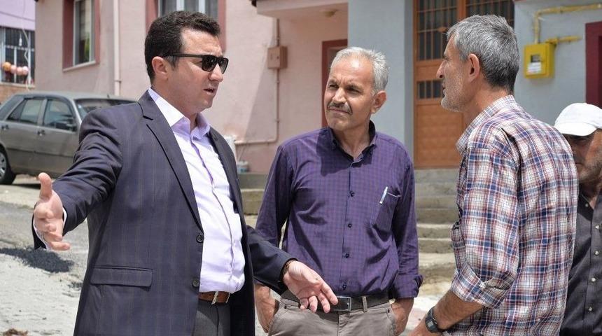 Başkan Bakıcı Asfalt &Ccedil;alışmalarını Yerinde İnceledi