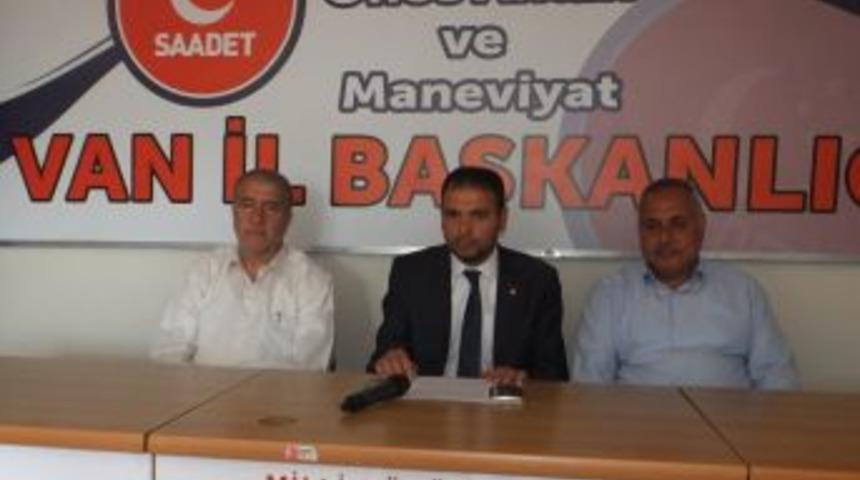 Saadet Partisi Van İl Başkanlığından Van G&ouml;l&uuml; A&ccedil;ıklaması