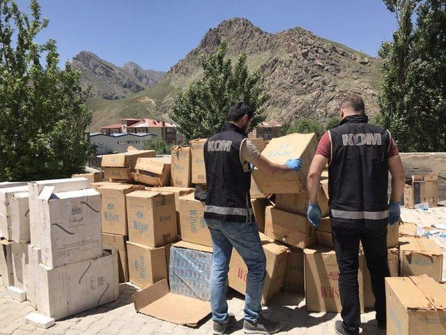 Hakkari’de 67 Bin 500 Paket Kaçak Sigara Ele Geçirildi