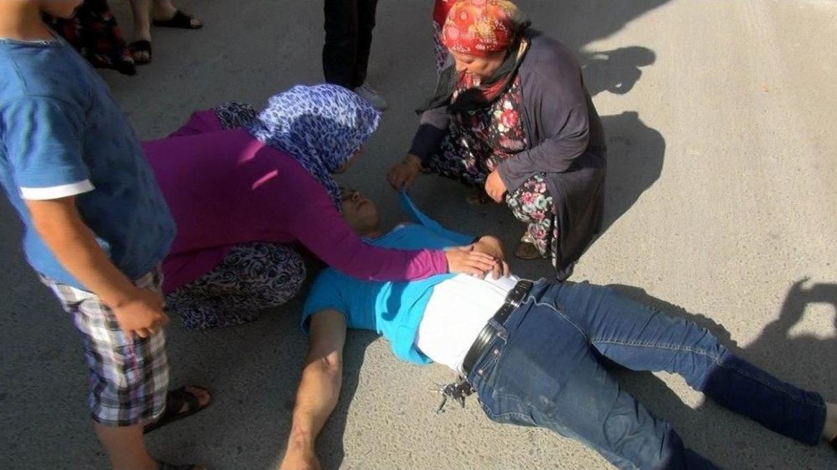 Motosikleti Deviren Gence İlk M&uuml;dahale Mahalle Sakinlerinden Geldi