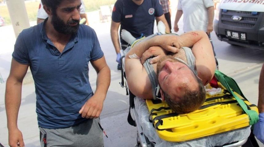 Kafasına Mermer D&uuml;şen İnşaat İş&ccedil;isi Yaralandı