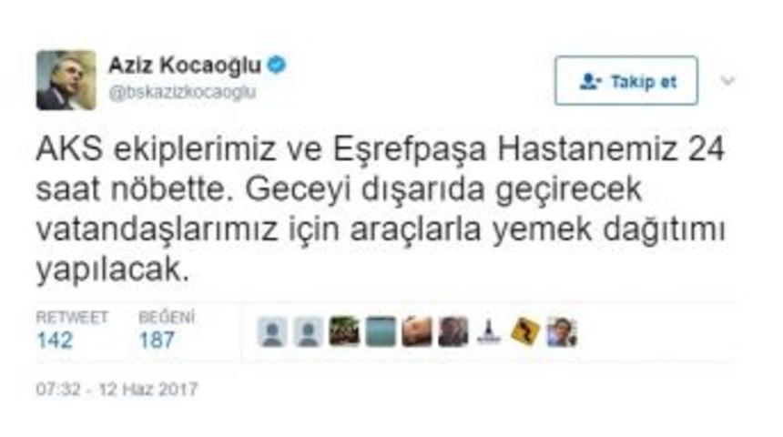 Aziz Kocaoğlu: "ekipler 24 Saat Boyunca G&ouml;rev Başında"