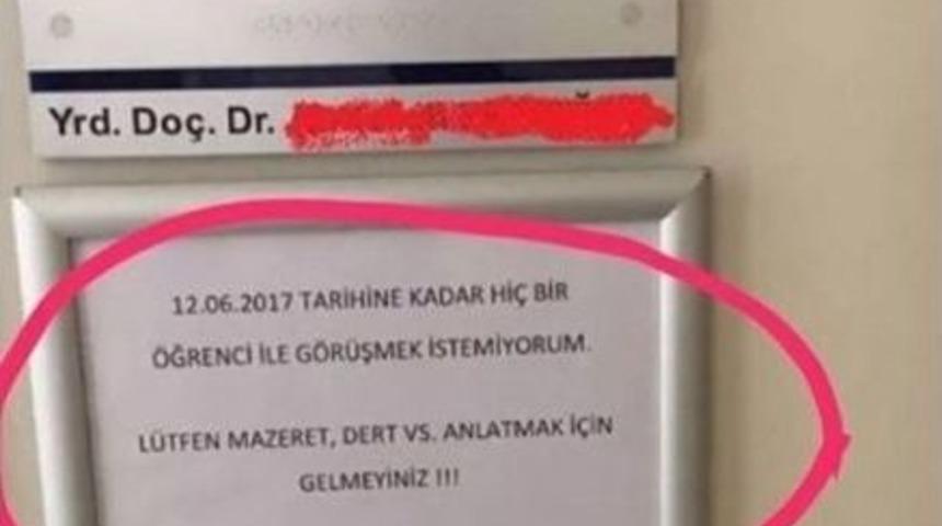 (&ouml;zel Haber) &ldquo;g&ouml;r&uuml;şmek İstemiyorum&rdquo; Yazan Akademisyene Sosyal Medya Cezası