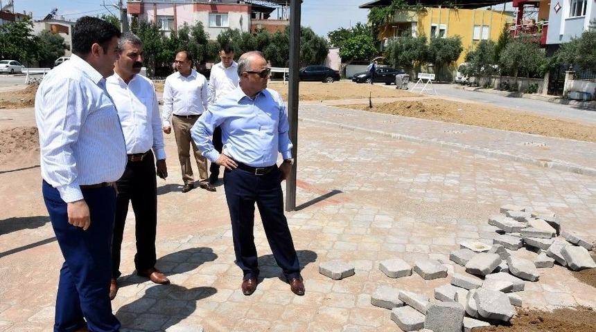 Salihli&rsquo;de Kaldırımlar Yenileniyor