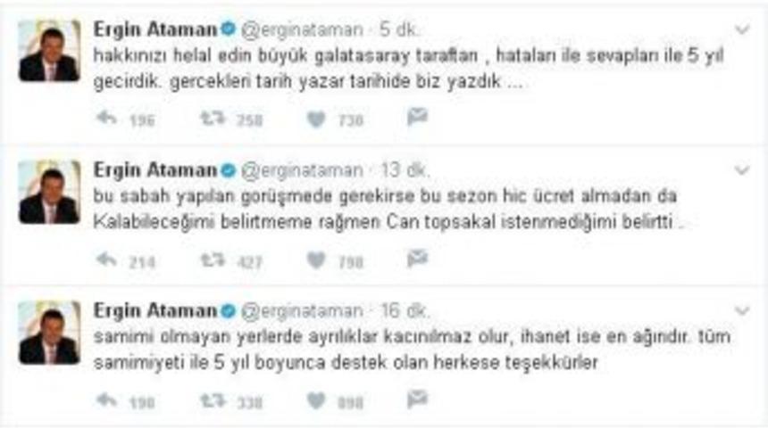 Ergin Ataman: &ldquo;can Topsakal İstenmediğimi Belirtti&rdquo;