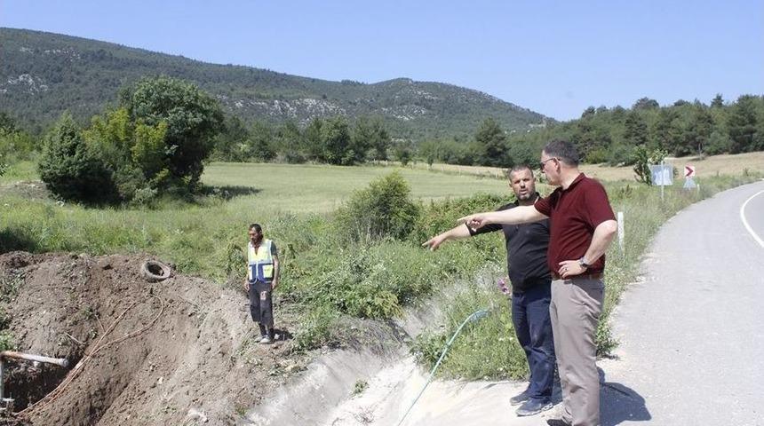 Vezirhan&rsquo;ı Besleyen Ana Su Hattında &Ccedil;alışma