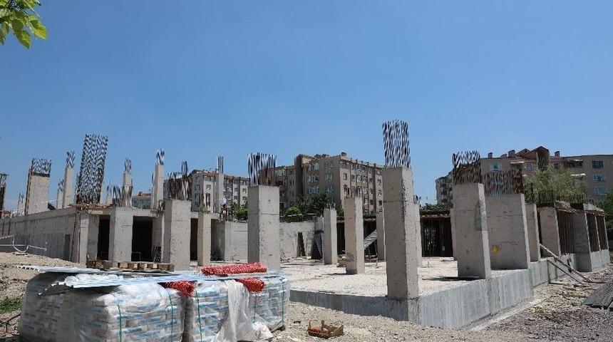 İlimtepe K&uuml;lt&uuml;r Merkezi Hızla Y&uuml;kseliyor