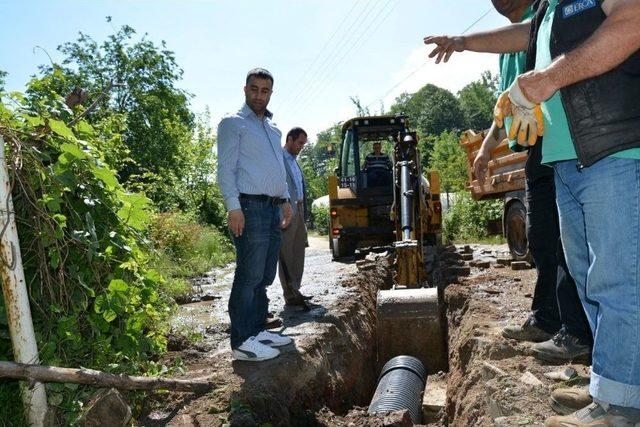 Kartepe’de Yağmur Suyu Hattı Çalışmaları