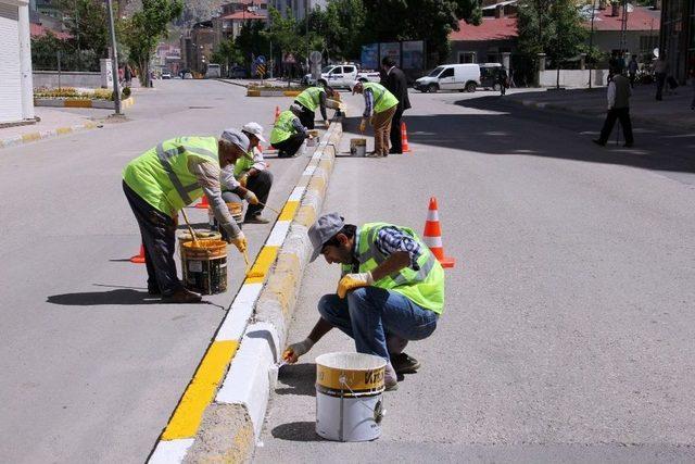 Van’da Yol Çizgi Ve İşaret Boyaları Yenileniyor