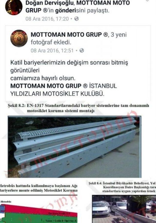 Motosikletliler İçin Değişmesi Gerektiğini Savunduğu Bariyerler Arasında Sıkışarak Can Verdi