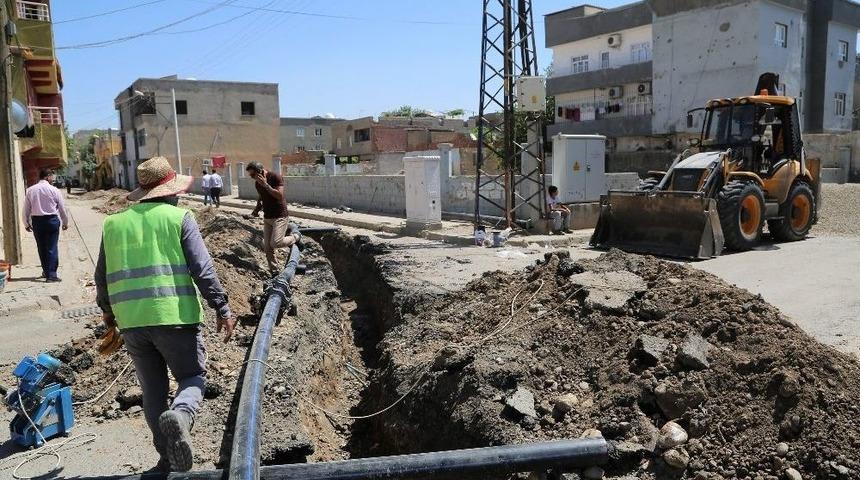 Cizre Genelinde İ&ccedil;me Suyu Şebeke Hattı D&ouml;şeme &Ccedil;alışmaları Başlatıldı